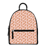 Pembroke Welsh Corgi Pattern Print Leather Backpack