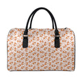 Pembroke Welsh Corgi Pattern Print Leather Duffel Bag
