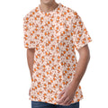 Pembroke Welsh Corgi Pattern Print Men's Velvet T-Shirt