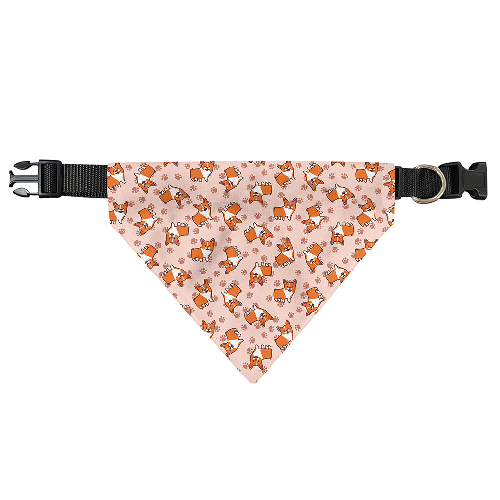 Pembroke Welsh Corgi Pattern Print Over The Collar Dog Bandana