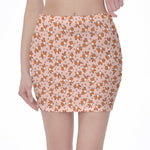 Pembroke Welsh Corgi Pattern Print Pencil Mini Skirt