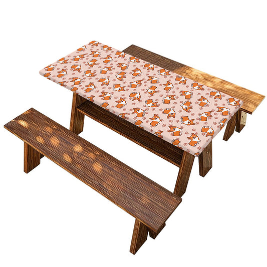 Pembroke Welsh Corgi Pattern Print Picnic Table Cover
