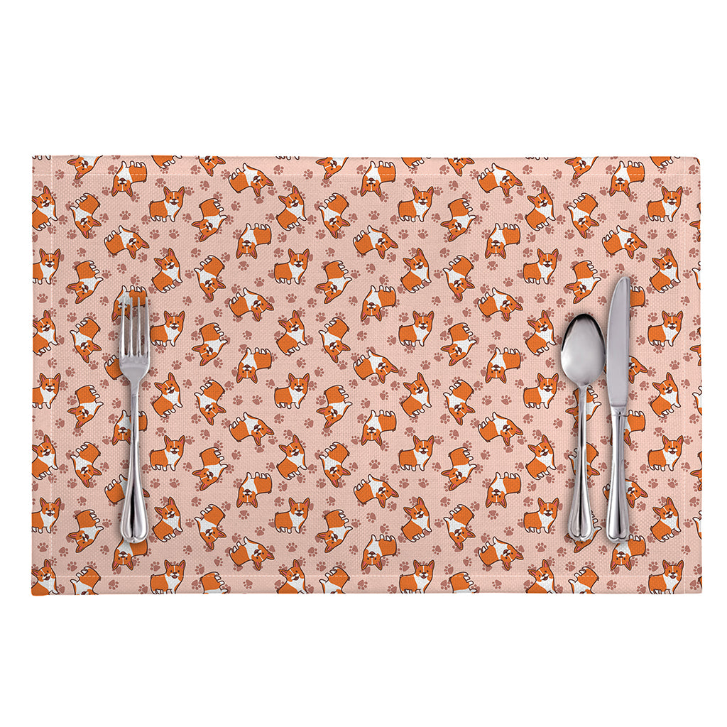 Pembroke Welsh Corgi Pattern Print Placemat