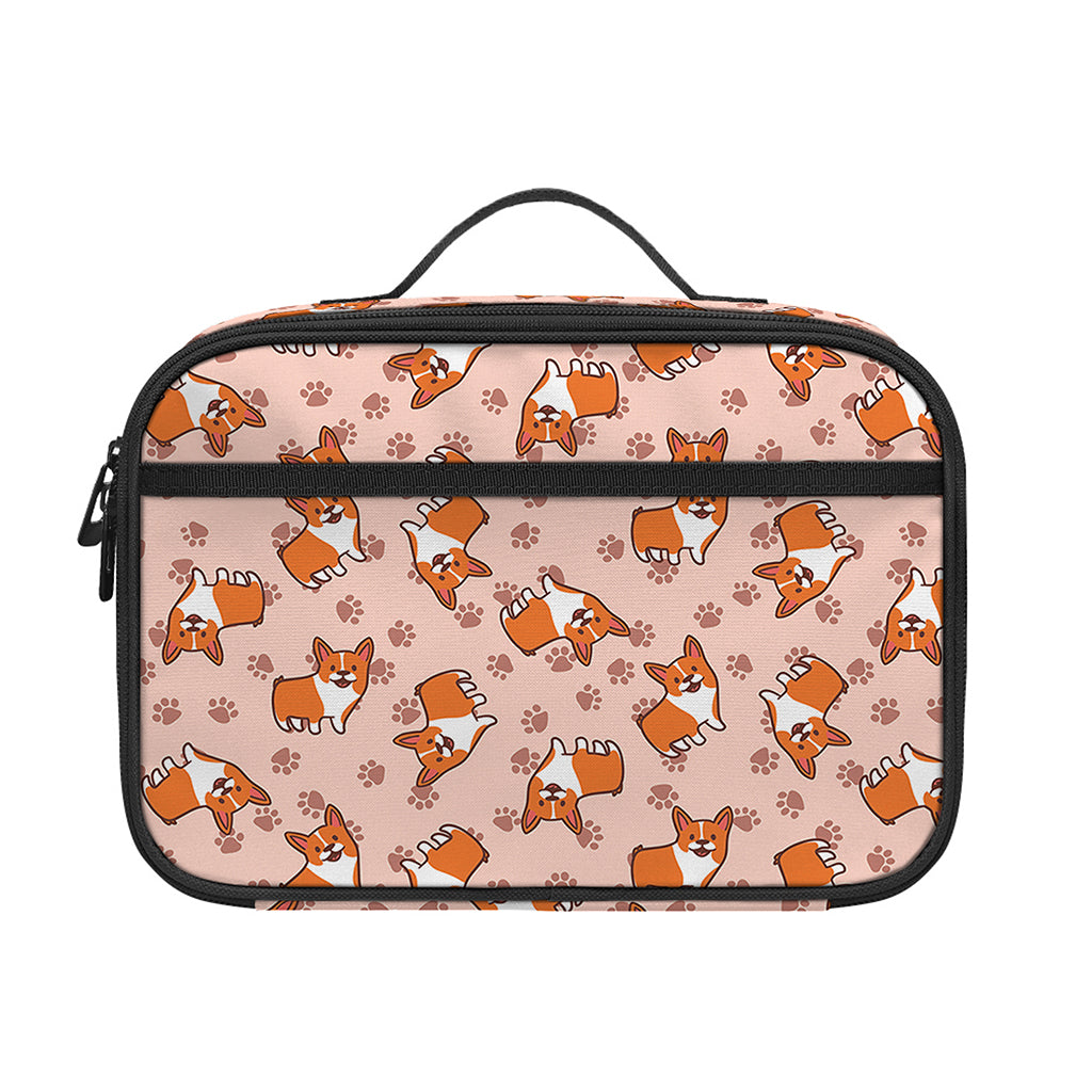 Pembroke Welsh Corgi Pattern Print Portable Lunch Bag