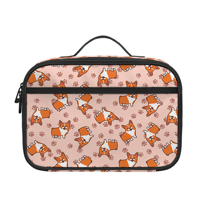 Pembroke Welsh Corgi Pattern Print Portable Lunch Bag