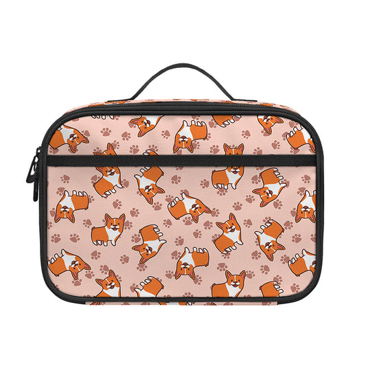 Pembroke Welsh Corgi Pattern Print Portable Lunch Bag