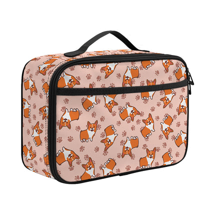Pembroke Welsh Corgi Pattern Print Portable Lunch Bag