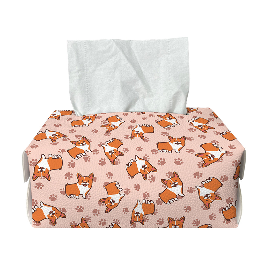 Pembroke Welsh Corgi Pattern Print Rectangle Tissue Box Cover
