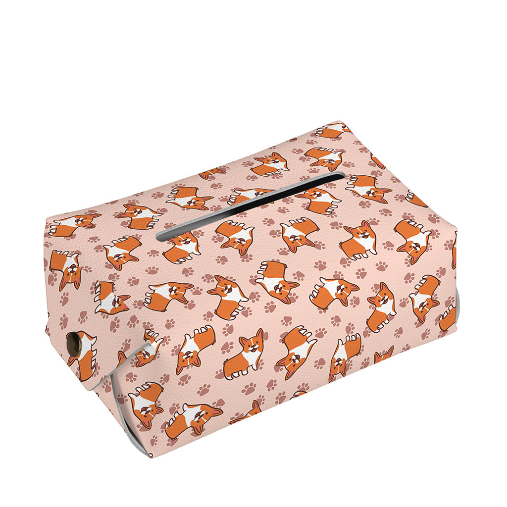 Pembroke Welsh Corgi Pattern Print Rectangle Tissue Box Cover