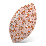 Pembroke Welsh Corgi Pattern Print Rugby Ball