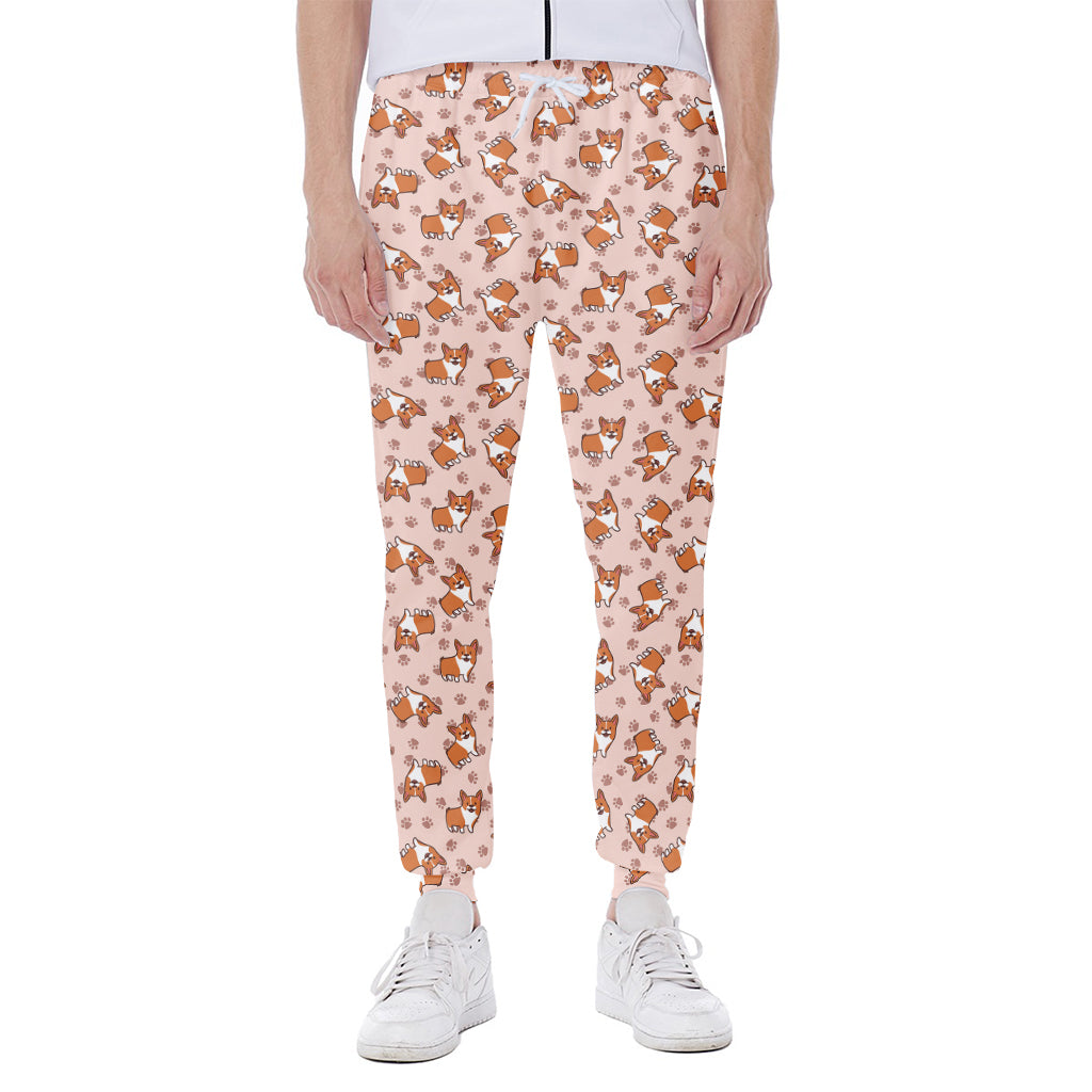 Pembroke Welsh Corgi Pattern Print Scuba Joggers