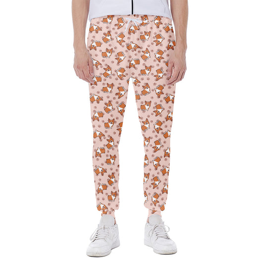 Pembroke Welsh Corgi Pattern Print Scuba Joggers