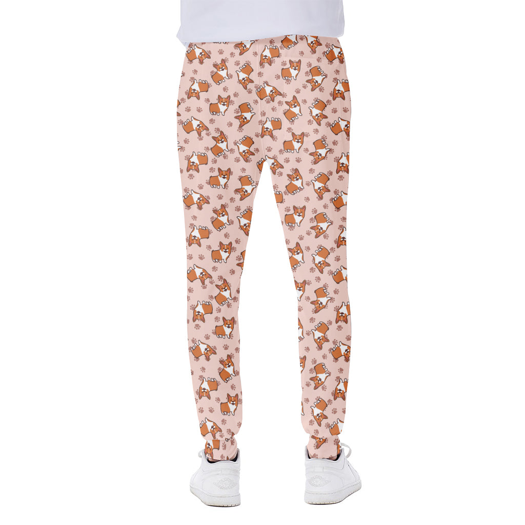 Pembroke Welsh Corgi Pattern Print Scuba Joggers
