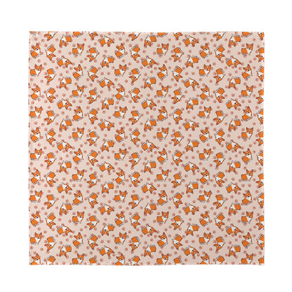 Pembroke Welsh Corgi Pattern Print Silk Bandana