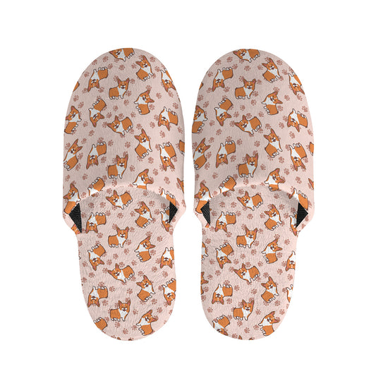 Pembroke Welsh Corgi Pattern Print Slippers