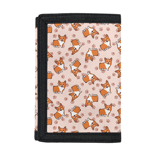 Pembroke Welsh Corgi Pattern Print Trifold Wallet