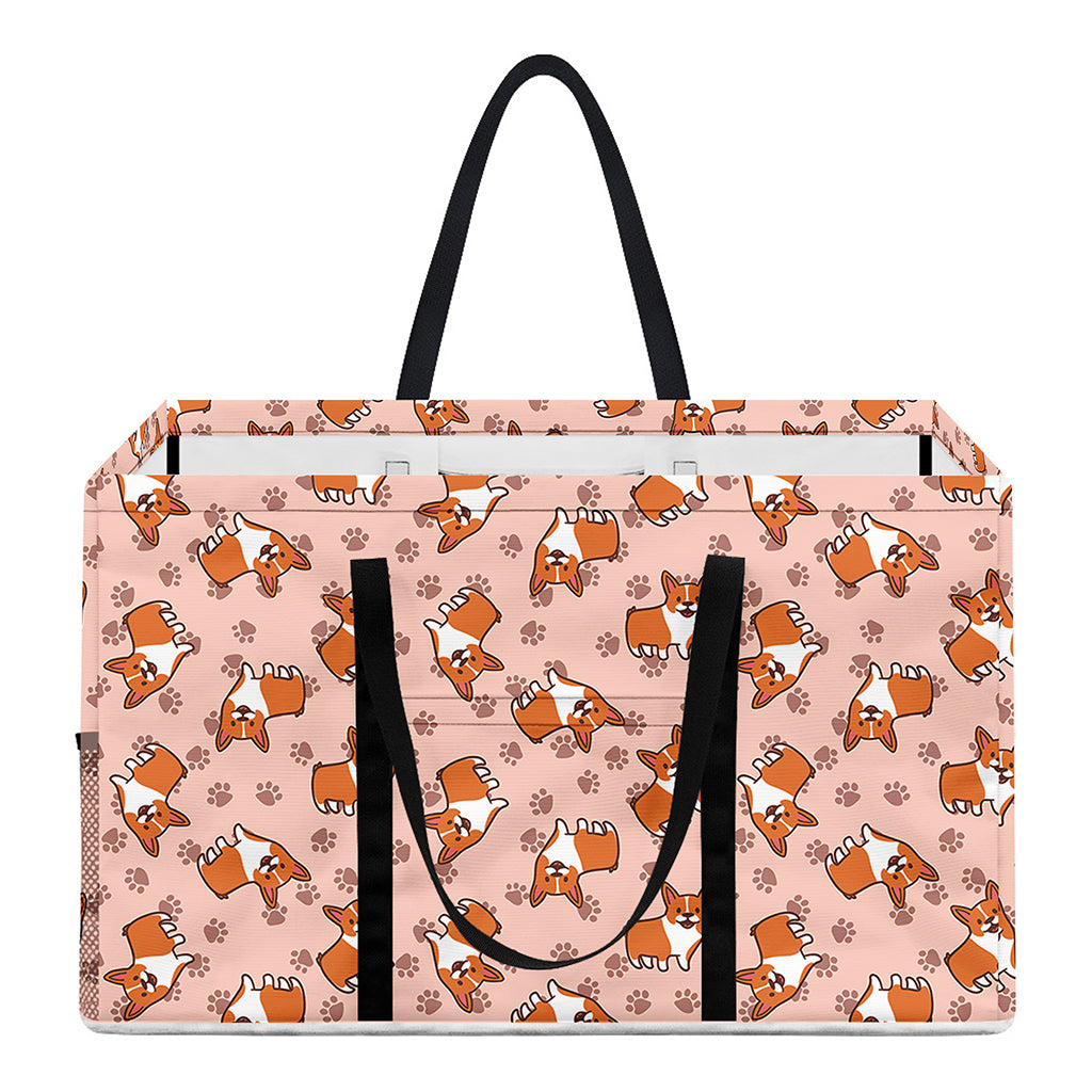 Pembroke Welsh Corgi Pattern Print Utility Tote Bag