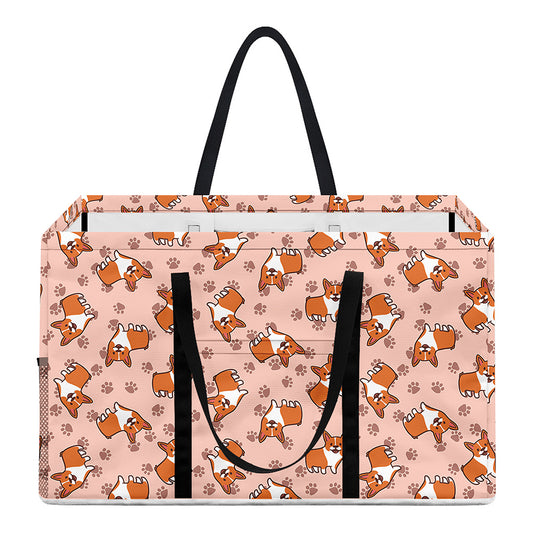 Pembroke Welsh Corgi Pattern Print Utility Tote Bag
