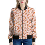 Pembroke Welsh Corgi Pattern Print Women's Bomber Jacket