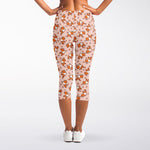 Pembroke Welsh Corgi Pattern Print Women's Capri Leggings