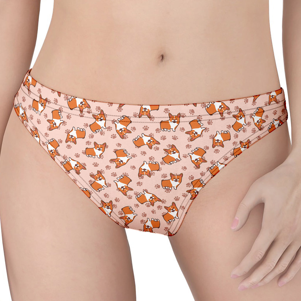 Pembroke Welsh Corgi Pattern Print Women's Thong