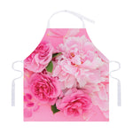 Peony And Rose Print Adjustable Apron