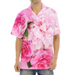 Peony And Rose Print Aloha Shirt
