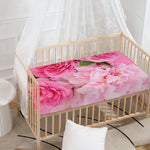 Peony And Rose Print Baby Crib Sheet