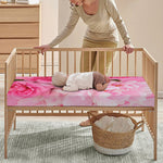 Peony And Rose Print Baby Crib Sheet