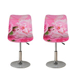 Peony And Rose Print Bar Stool Covers