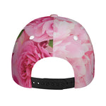 Peony And Rose Print Baseball Cap