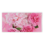 Peony And Rose Print Beach Towel
