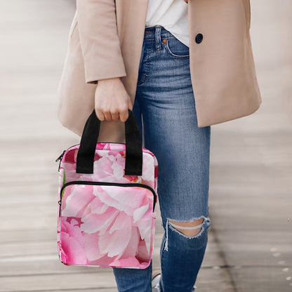Peony And Rose Print Bible Tote Bag