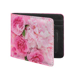 Peony And Rose Print Bifold Wallet