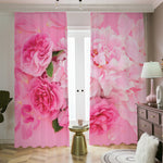Peony And Rose Print Blackout Pencil Pleat Curtains
