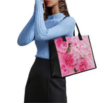 Peony And Rose Print Canvas Tote Bag