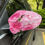 Peony And Rose Print Car Side Mirror Covers