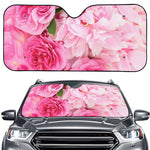 Peony And Rose Print Car Windshield Sun Shade
