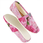 Peony And Rose Print Casual Shoes