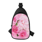 Peony And Rose Print Chest Bag