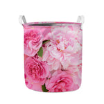 Peony And Rose Print Collapsible Laundry Basket