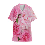 Peony And Rose Print Cotton Hawaiian Shirt