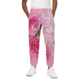 Peony And Rose Print Cotton Sweatpants