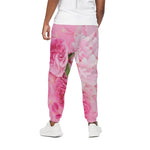 Peony And Rose Print Cotton Pants