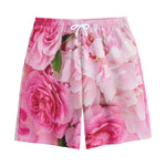 Peony And Rose Print Cotton Shorts