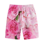 Peony And Rose Print Cotton Shorts