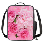 Peony And Rose Print Crossbody Lunch Bag