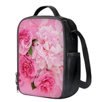 Peony And Rose Print Crossbody Lunch Bag