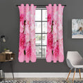 Peony And Rose Print Grommet Curtain Panels