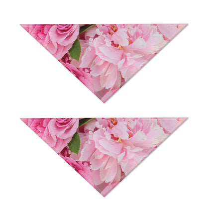 Peony And Rose Print Dog Bandana